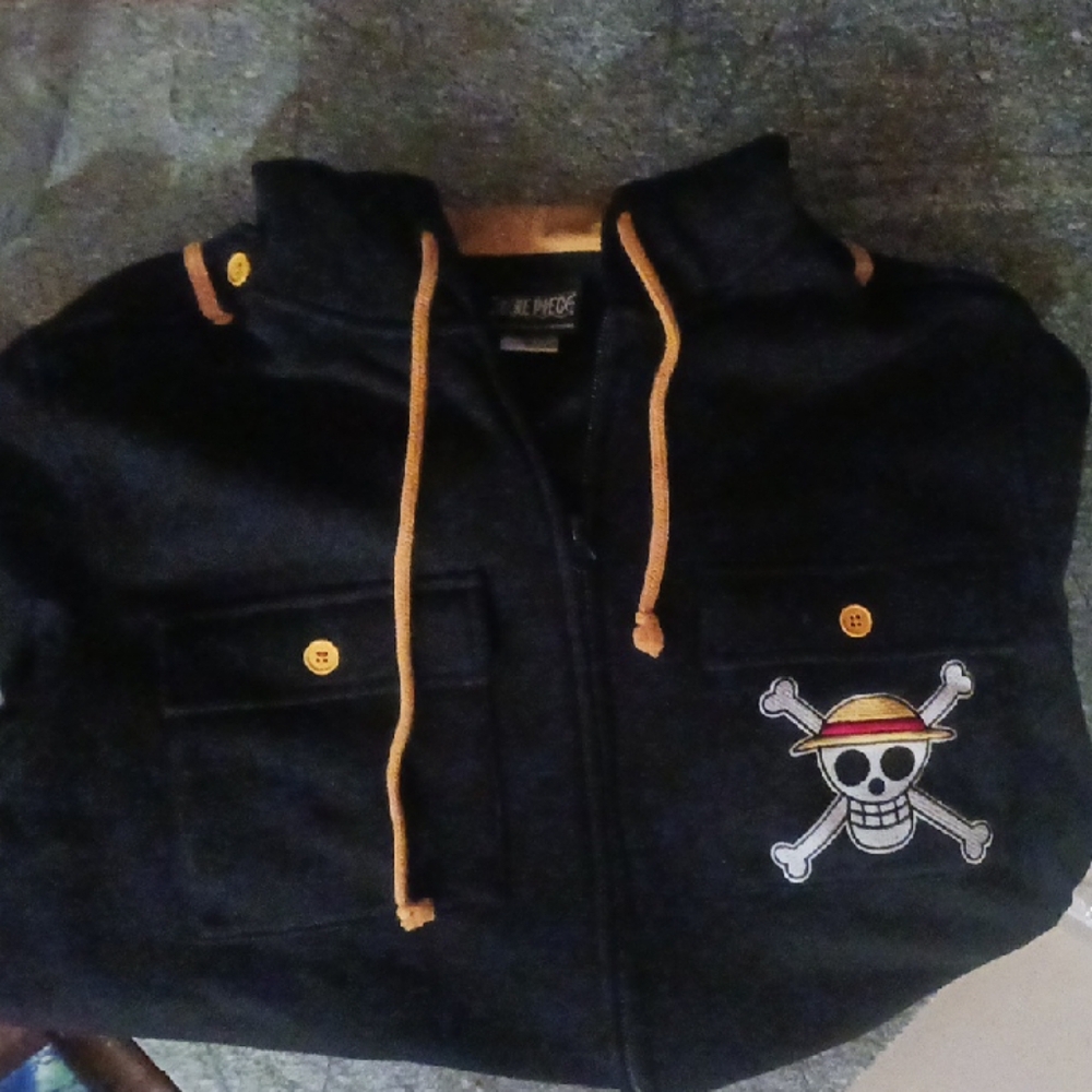 Onepiece Black Jacket with Yellow Accents